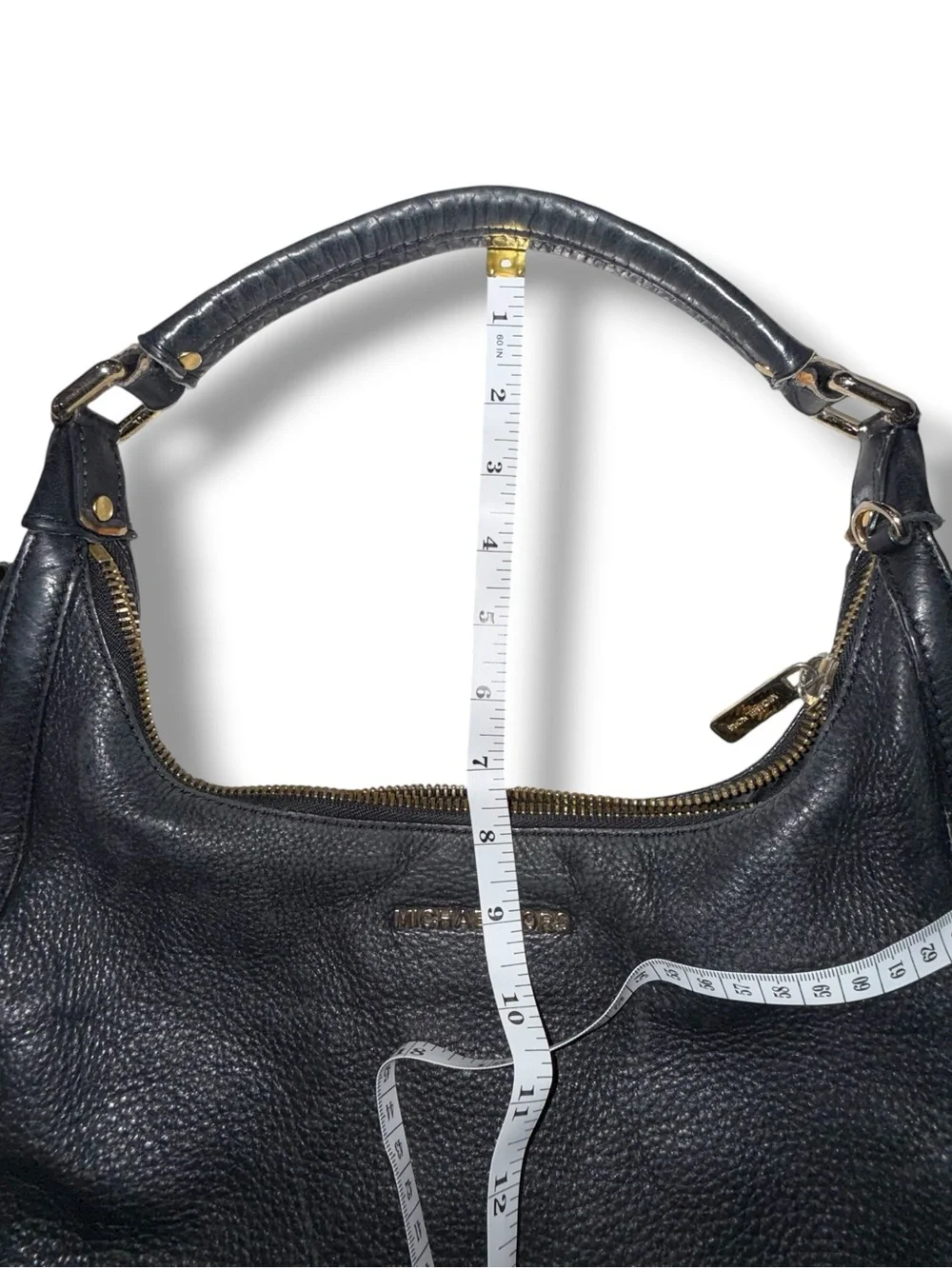 MICHAEL KORS Lydia Hobo bag - Black Pebbled Leather